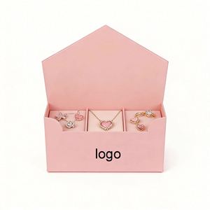 Custom <b>Gift</b> Bracelet Necklace Packaging Luxurious Jewellery <b>Boxes</b> <b>Pink</b> Magnetic Jewelry Box - Product Image 1