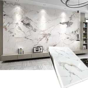 High Glossy False Marble Stone Wall Decoration PVC UV Wall Panel