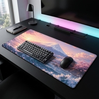 Tapis de souris de jeu inspiré de l'anime, grand tapis de bureau large, surface douce, base en caoutchouc antidérapante pour le jeu et le bureau