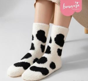 ถุงเท้าบีมาม่า ฟลัฟฟี่ คลาวด์ คาว ครูว์ถุงเท้าหนาสำหรับใส่ในบ้าน - Product Image 1