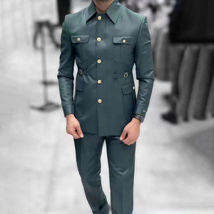 <span class=keywords><strong>Traje</strong></span> <span class=keywords><strong>de</strong></span> <span class=keywords><strong>hombre</strong></span>, 2 piezas, ropa africana, estilo <span class=keywords><strong>de</strong></span> trabajo, <span class=keywords><strong>traje</strong></span> sencillo <span class=keywords><strong>para</strong></span> <span class=keywords><strong>hombre</strong></span>, <span class=keywords><strong>traje</strong></span> ajustado con cuello levantado, <span class=keywords><strong>Safari</strong></span> - Product Image 5
