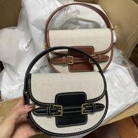 Sac bandoulière en toile pour femmes, vente en gros, sacs à main et pochettes tendance pour dames, sac à bandoulière en toile de luxe personnalisé avec logo, petit format