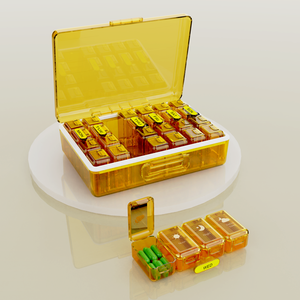 Gujia Japanese Daily Pill Box/Medizin Organizer Flip Top 28 Fächer Kunststoff Pillen box <span class=keywords><strong>Birth</strong></span> <span class=keywords><strong>Control</strong></span> <span class=keywords><strong>Pills</strong></span> Aufbewahrung sbox - Product Image 1