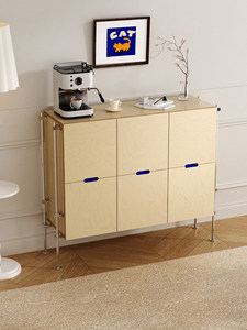 Credenza in Legno Massello, Mobile Basso Stile Bauhaus per Sala da Pranzo, Ingresso e Corridoio - Product Image 5