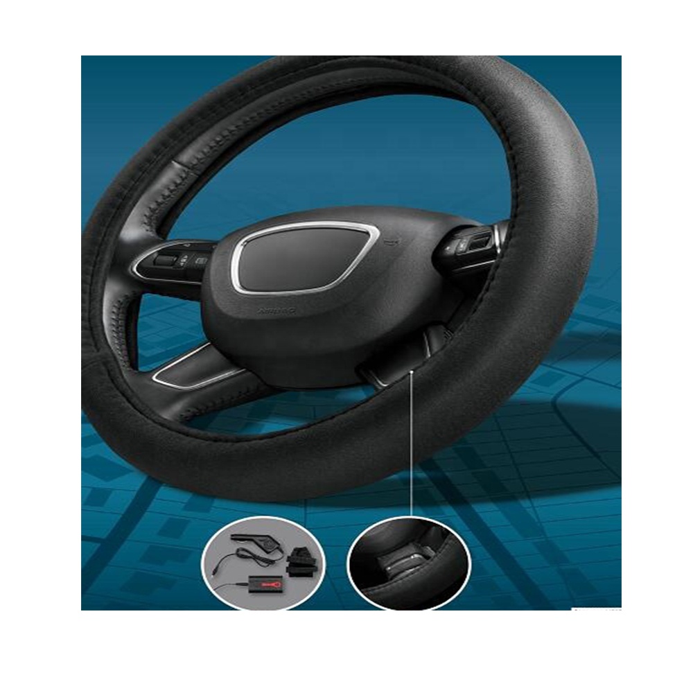 Built-in Car Steering Wheel Heater Kit Universal 12V Carbon Fiber Heat Pads Independent Switch Control System With Harness - Foto 9