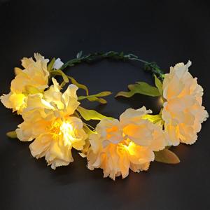2024 nuevo precio barato hermosa flor luminosa LED corona elegante <span class=keywords><strong>diadema</strong></span> para fiesta evento boda - Product Image 1