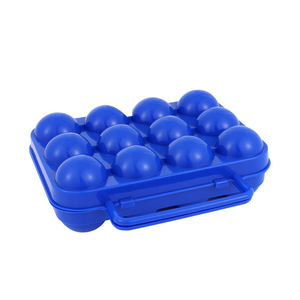 Caja de Almacenamiento Portátil para Camping, Resistente a Caídas, para 12 Huevos, de Plástico, en Naranja, Azul y Verde, con Logotipo Personalizable - Product Image 3