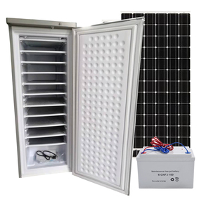 Giá tốt nhất thương mại thẳng đứng Ice Maker khối năng lượng mặt trời bảng điều chỉnh Gel Pin DIY Ice Cube 11 Lớp năng lượng mặt trời tủ lạnh tủ đông 198 lít - Product Image 1