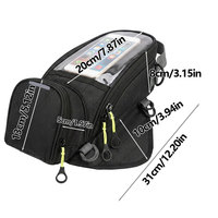 Bolsa para Tanque de Motocicleta con Soporte para Teléfono con Pantalla Táctil, Bolsa de Almacenamiento Impermeable para Moto con Cubierta Completa para Lluvia, para Navegación Durante la Conducción
