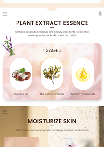 Source Factory OEM ODM Moisturising Hydrating Body Wash Private Brand Customization Sodium Hyaluronate Shower Gel - Product Image 2