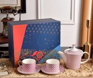Russian Royal Eco-Friendly Multi Color Star Pattern Bone China 5-Piece Party <b>Tea</b> <b>Set</b> - Product Image 2