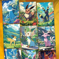 Huohu Vol.3 Cartes de collection Pokémon Polaroids, bandes de films déchirables avec photos de personnages d'anime, jouets, cadeaux pour enfants