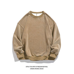 Sweat à capuche épais imprimé de logo personnalisé OEM pour hommes Sweats à capuche courts et simples sans cordon de serrage ourlet brut bord bas personnalisables - Product Image 5