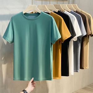 T-shirt personnalisé pour <span class=keywords><strong>homme</strong></span> à manches courtes en coton Pima mercerisé Supima 250-300 g/m² en maille interlock – Couleur unie Printemps/Été - Product Image 3