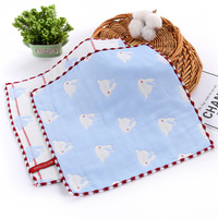 Jiaoaoao-serviette carrée absorbante en coton, mouchoir de poche, motif personnalisé, pour enfants
