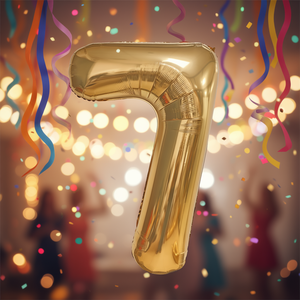 Globo de Papel Metálico Dorado con el Número 7 para Fiestas, Decoración de Cumpleaños de 1 Metro - Product Image 2