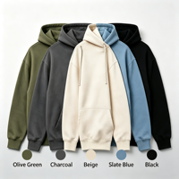 Sweat à capuche personnalisé avec logo, 280 GSM, en molleton brossé, coupe oversize, mélange de coton, style streetwear pour homme