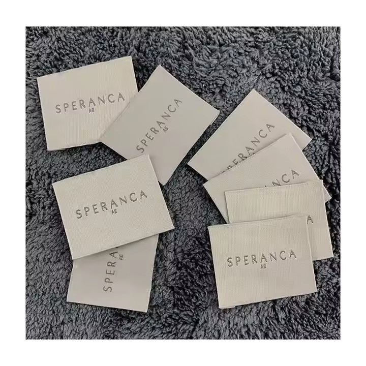 Этикетки на шею, хлопковые этикетки для одежды, тканые этикетки для одежды