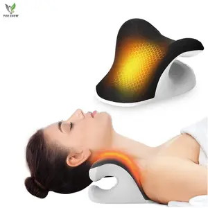 Heated Neck Stretcher with Magnetic Therapy Pillowcase massager for neck and shoulders for Pain Relief
