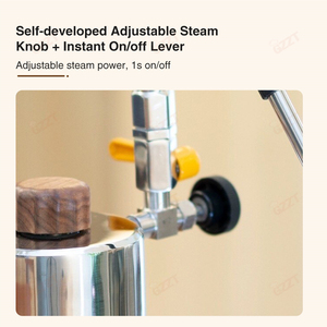 Chauffe-eau portable semi-automatique 1600 ml à chauffage électromagnétique électrique et à gaz pour usage intérieur et extérieur, avec mousseur à <span class=keywords><strong>lait</strong></span> vapeur - Product Image 2