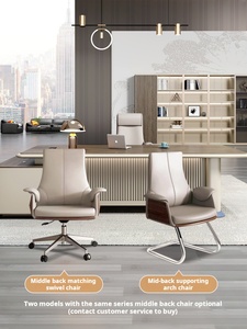 Moderner Ergonomischer Bürostuhl Bequemer Präsidentensessel aus Leder mit Zeitgenössischem Design Verstellbare Büromöbel - Product Image 3