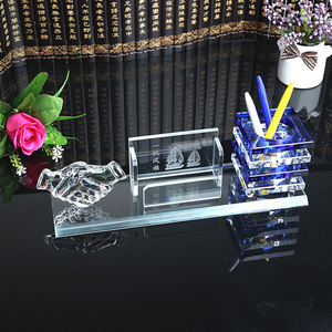 Juego de portalápices de cristal con apretón de manos para decoración de mesa - Product Image 2