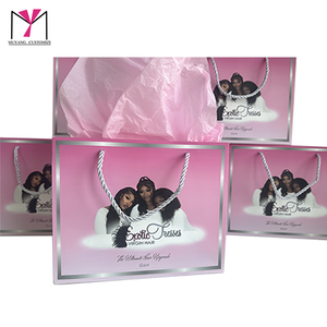 MuYang Custom logo Luxury Gold Stamp Paperboard Shipping <b>Bag</b> for Hair and Household Products Packaging - Product Image 3