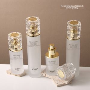 Nuevo Envase de Vidrio de Alta Gama para Cosméticos, Botella Dispensadora de Loción con Bomba, Modelo <span class=keywords><strong>Bacara</strong></span>, Botella Vacía - Product Image 2