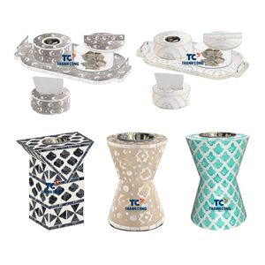 Juego hecho a mano de madreperla Mabkhara quemador de incienso caja de pañuelos bandejas elegantes para servir para regalo de Ramadán hecho en Vietnam - Product Image 2