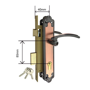 Bán Buôn Chất Lượng Cao Bằng Gỗ Cửa Key Xử Lý Khóa Và Bên Ngoài Nội Thất Cửa Nhôm Khóa Lỗ Mộng Khóa Xử Lý Bộ An Ninh - Product Image 3