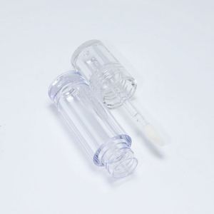 All Clear <b>Round</b> 8ML 7ML Empty Lip Gloss Wand Tube Container Big <b>Brush</b> Applicator Plastic Lipgloss Bottle Tubes No Logo - Product Image 2