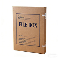 Organizador de Documentos Plegable de Tamaño Carta Personalizado, Caja de Archivo de Papel Kraft Grueso Plegable para Oficina