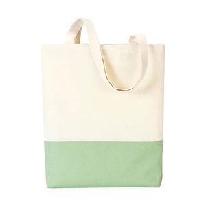 Sac fourre-tout en toile de coton écologique vierge, réutilisable pour usage quotidien, avec poches intérieures, vente en gros - Product Image 3
