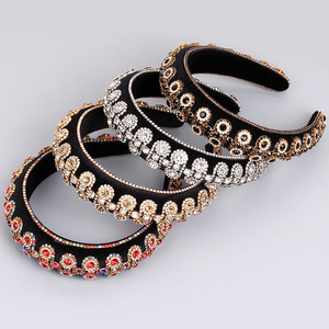 Serre-têtes pour femmes Hua Liyu, noir, or, argent, rouge, ornés de strass, style baroque, accessoires pour cheveux pour un look tendance - Product Image 2