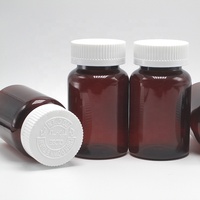 Échantillon gratuit Bouteilles de capsules de 120ml 4oz Conteneurs de pilules ambres translucides avec bouchon de sécurité Bouteilles de supplément