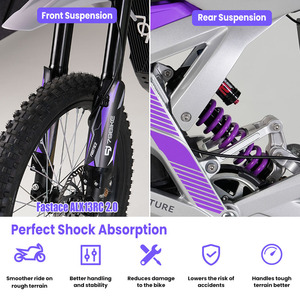 Motocicleta todoterreno 79Bike 72V 8500W para adultos, motocross, de alta velocidad y potente motor eléctrico. - Product Image 2