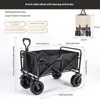 Vente en gros de chariots à pique-nique pliables portables à quatre roues utilitaires chariot pratique pour plage parc pique-nique camping