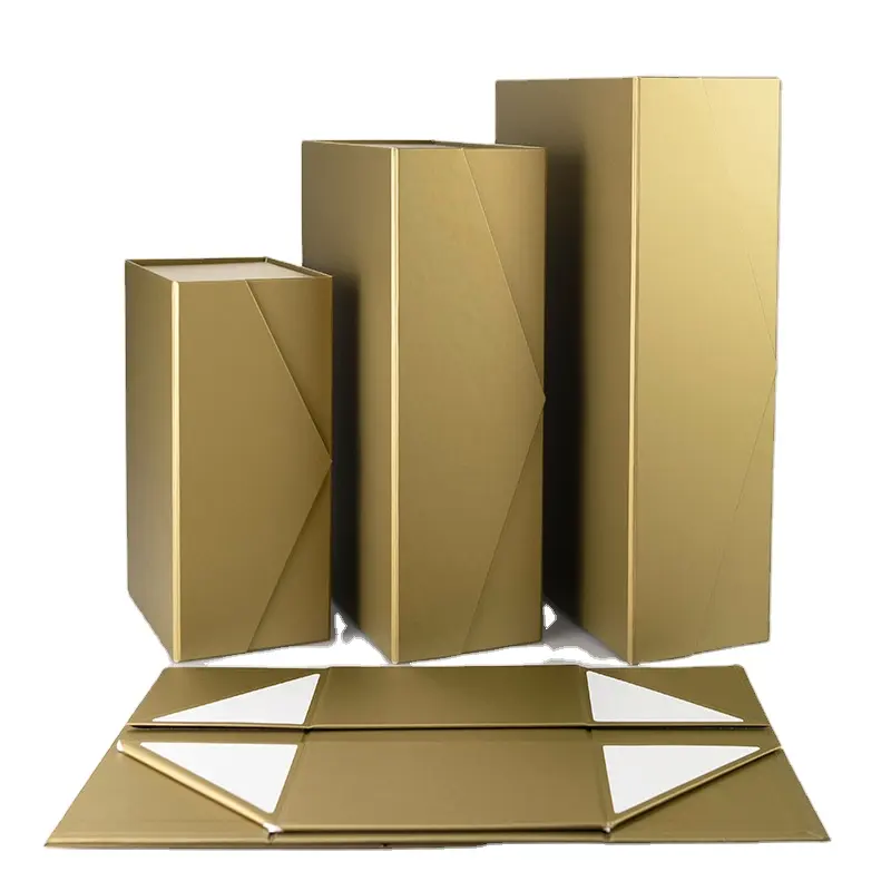 Baixo MOQ caixas decorativas caixas embalagem a granel caixa embalagem dourada