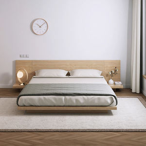 Juego de muebles de alta calidad para dormitorio, <span class=keywords><strong>camas</strong></span> dobles simples, cama de madera de diseño de madera maciza para adultos jóvenes - Product Image 2
