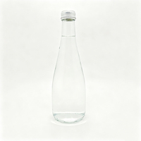 Bouteille en verre transparent de 500ml avec bouchon à vis, bouteille en verre d'eau minérale haut de gamme, vente en gros