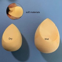 Éponge cosmétique douce biseautée sans latex pour maquillage, crème BB, correcteur et poudre libre, avec effet dégradé en goutte d'eau, vente en gros