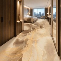 Tapis imprimé en nylon sur mesure avec design 3D, tapis de luxe pour hôtel, tapis pour chambre d'hôtel 5 étoiles