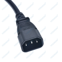 Câble d'alimentation PDU UPS, adaptateur de prise IEC320 C14 pour convertir la prise européenne CEE7/7 Schuko, adaptateur de câble C14 mâle vers prise femelle européenne