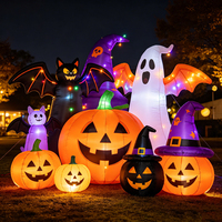 Decoración inflable de calabaza de diseño nuevo para fiestas, calabaza inflable con forma de caricatura para actividades de Halloween