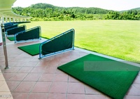 Tapis d'entraînement de golf extérieur lesté en nylon avec base en caoutchouc pour le practice de driving
