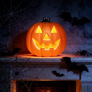 <span class=keywords><strong>Citrouille</strong></span> d'Halloween classique orange avec lumière LED, décoration lumineuse pour la maison et les fêtes - Product Image 1