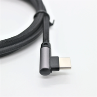 Cable USB Tipo C con revestimiento de nailon, recto y curvo, de alta velocidad 5A, carga rápida PD, malla exterior tejida, 1m, para uso con computadora, entrega rápida