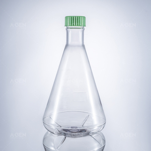 Fiole conique en plastique de 2000 ml, fiole Erlenmeyer de 2 l pour <span class=keywords><strong>culture</strong></span> cellulaire avec échelle (couvercle respirant et couvercle scellé) - Product Image 5