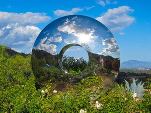 Artisanat abstrait vente sculptures en acier inoxydable scultura-astratta cercle rond sculpture en métal art en acier inoxydable pour l'extérieur - Product Image 6
