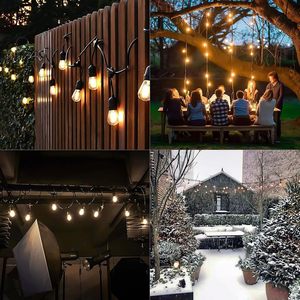 ไฟประดับสายยาว 10 เมตร 15 หลอด LED ปลั๊กแบบ US กันน้ำ สำหรับงานแต่งงาน ลานบ้าน สวน คาเฟ่กลางแจ้ง ตกแต่งเทศกาลปีใหม่ วันคริสต์มาส - Product Image 5